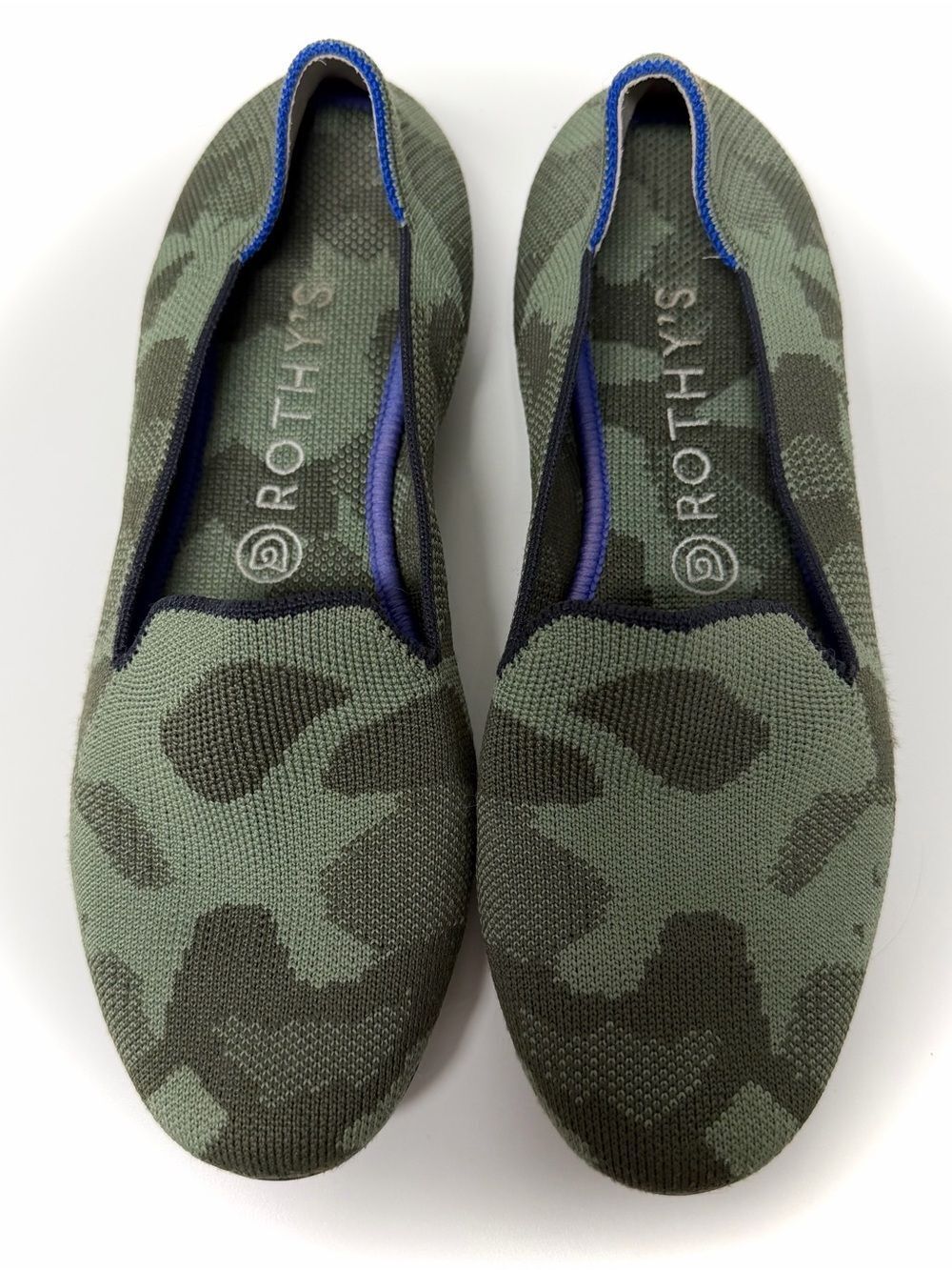 Rothy’s Mink Camo Olive Loafer Flat Size 9